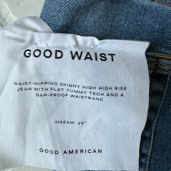 Good American NWT Skinny High Rise Stretch Light Wash Plus Size Jeans sz 18 - Picture 5 of 8